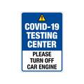 Lyle COVID-19 Testing Center Sign, 7" W x 10" H, English, Blue, White LCUV-0003-RD_7x10